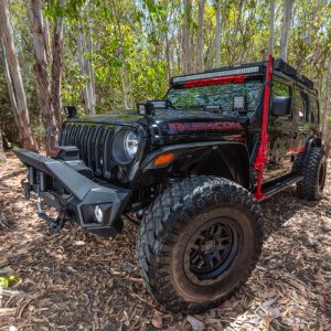 Jeep Wrangler Bumper - Front - Go Rhino - Trallenge, Stubby, Winch Ready - Black - `07-`20